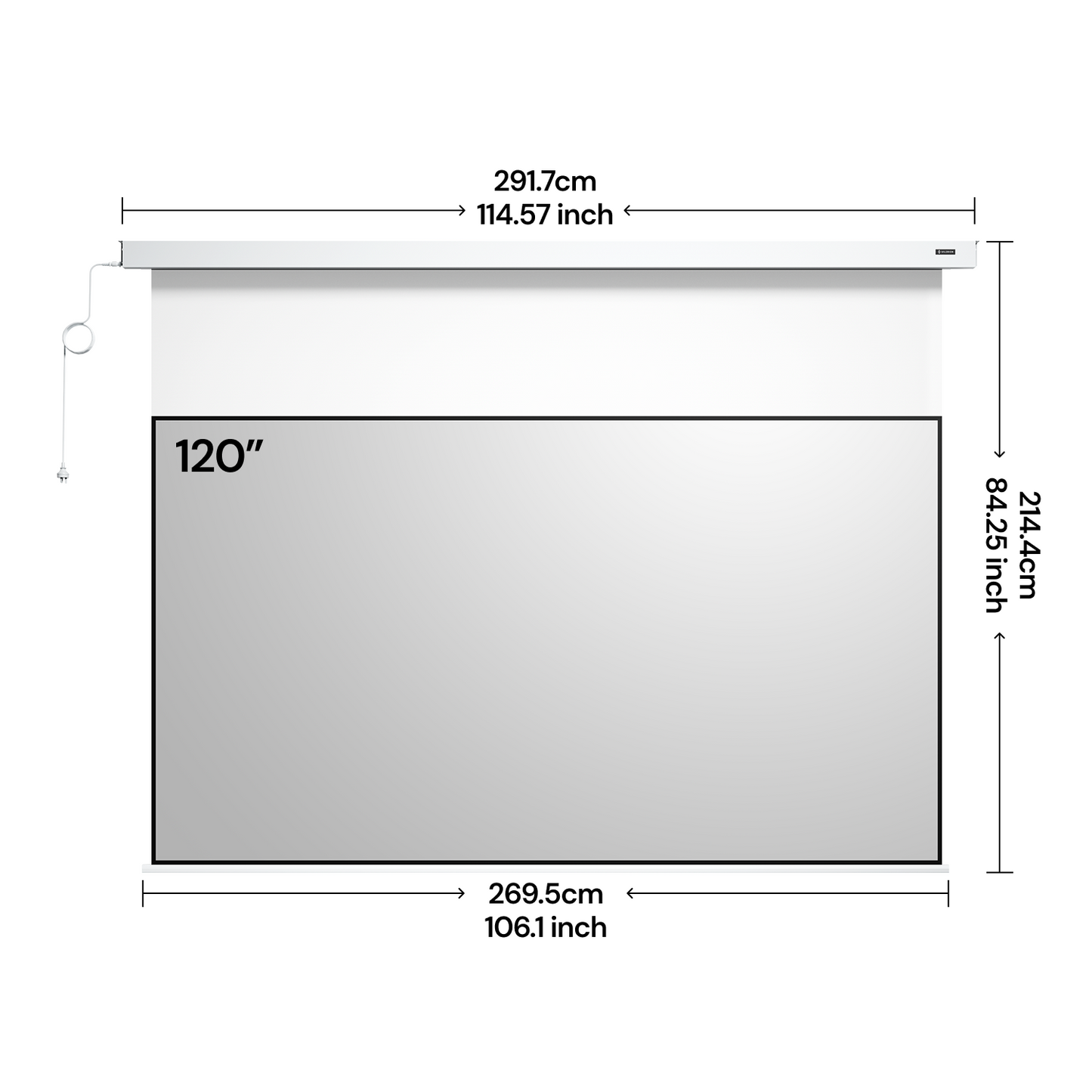 AWOL Valerion PureVision Motorisierte Matte Weiß Leinwand
