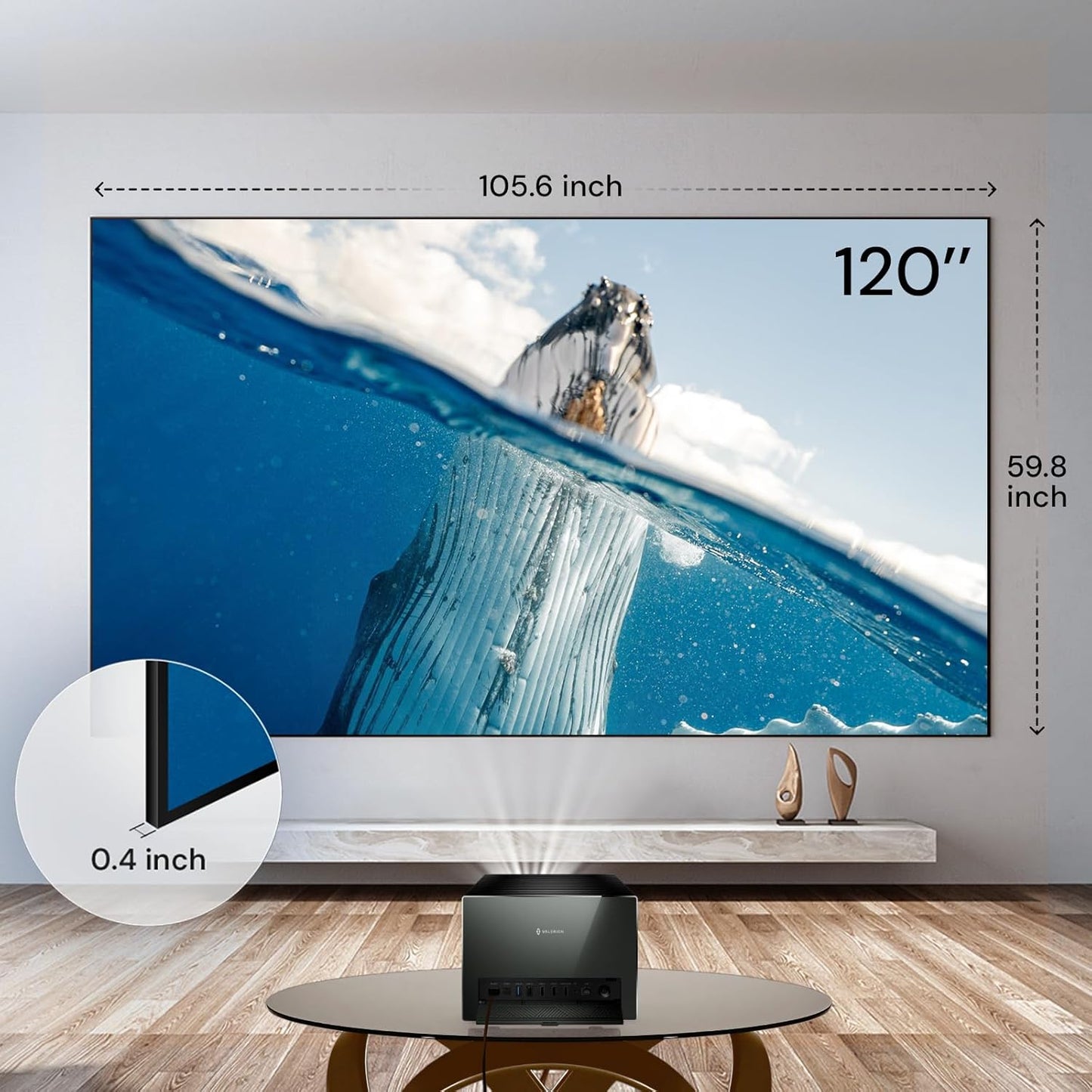 Valerion 100''/120'' Fresnel-Schirm zur Abschirmung von Umgebungslicht