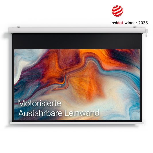 AWOL Valerion 120'' Wetterfeste Motorisierte Ausfahrbare Matte Weiß Leinwand für den Außenbereich