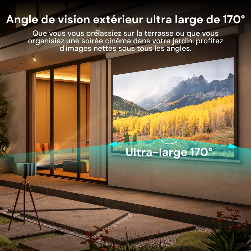 VisionMaster Max + Standfuß + 120" motorisierte Rollleinwand + Gratis 3D-Brillen (2 Paar)