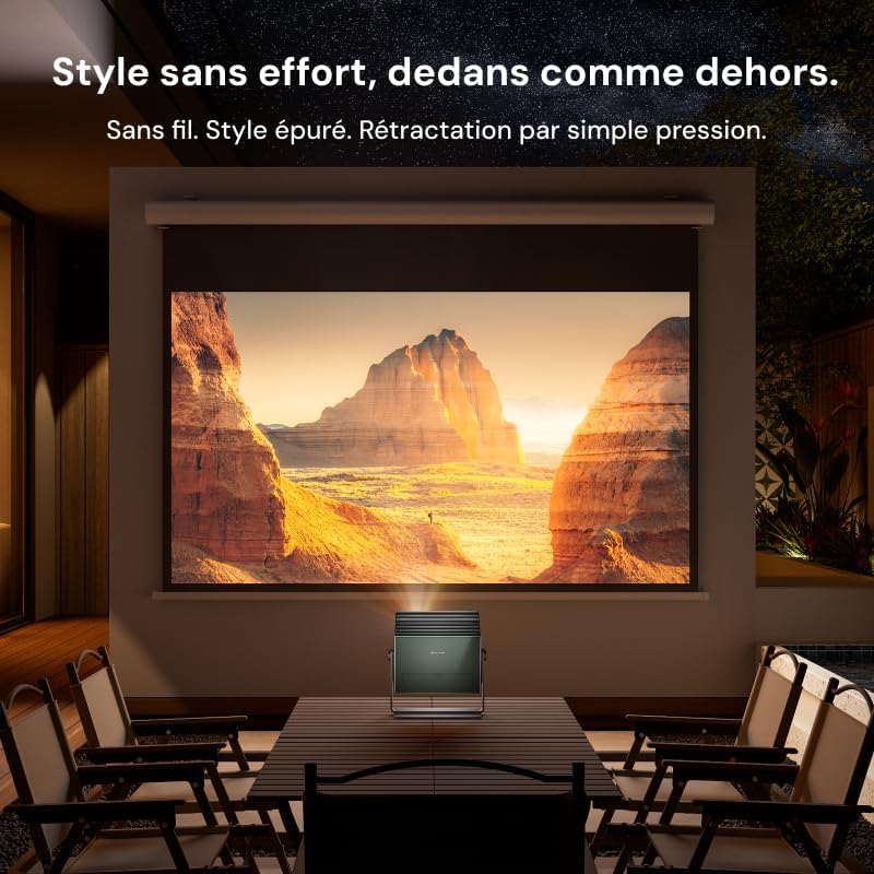 VisionMaster Max + Standfuß + 120" motorisierte Rollleinwand + Gratis 3D-Brillen (2 Paar)