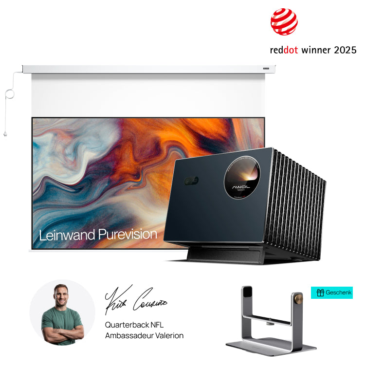 AWOL Valerion Pro + PureVision Motorleinwand Bundle