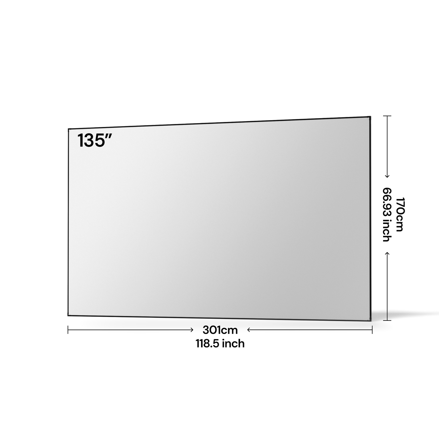 Valerion 100''–220''Mattweißer Bildschirm