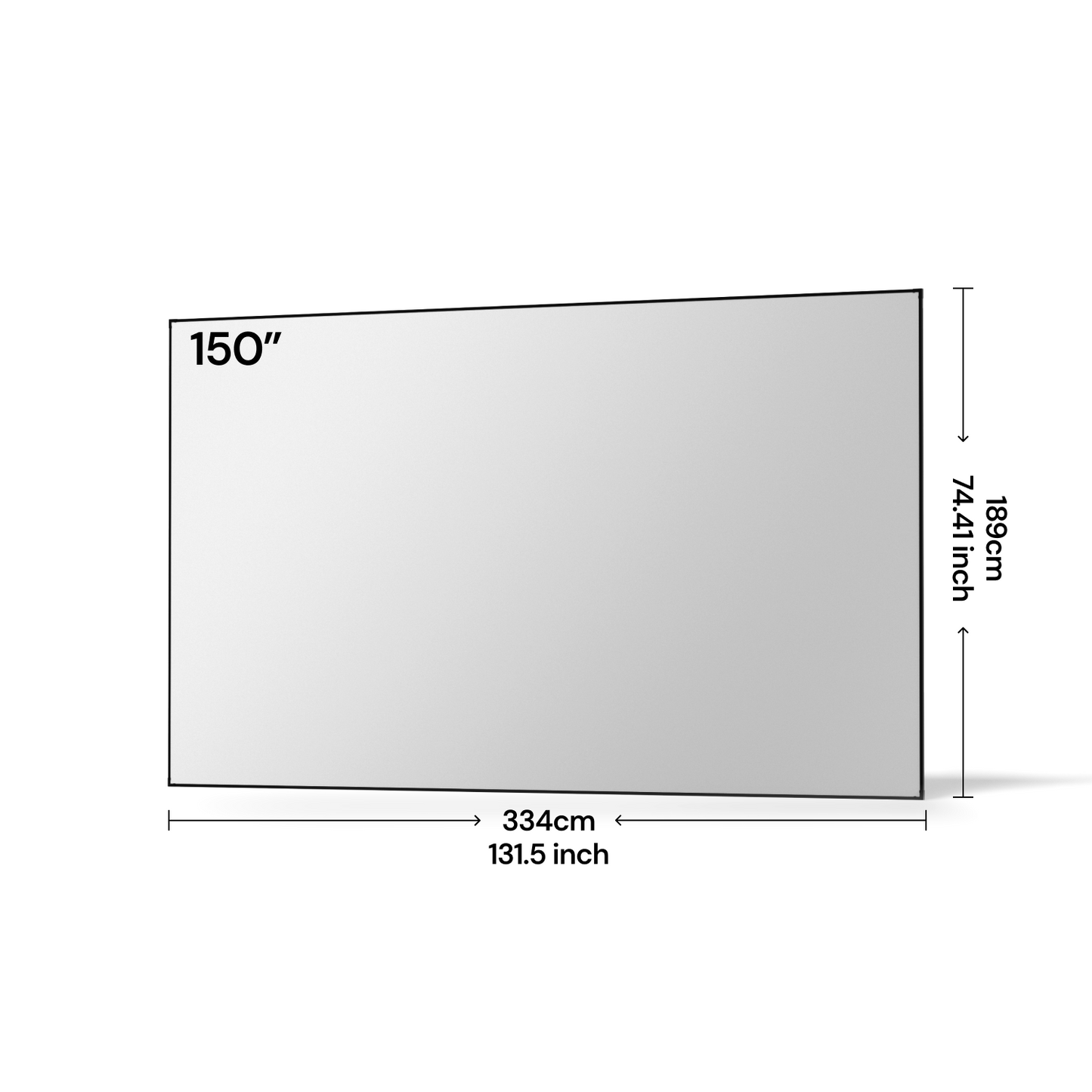 Valerion 100''–220''Mattweißer Bildschirm