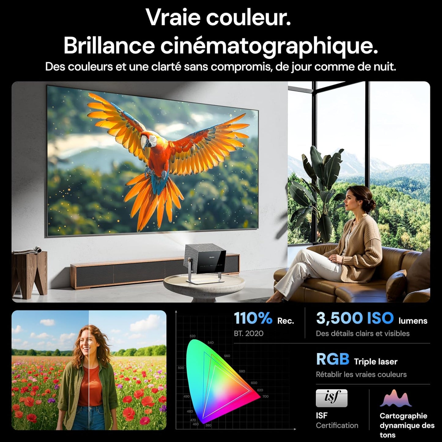 AWOL Valerion Max+Tragbare weiße Leinwand für den Außenbereich
