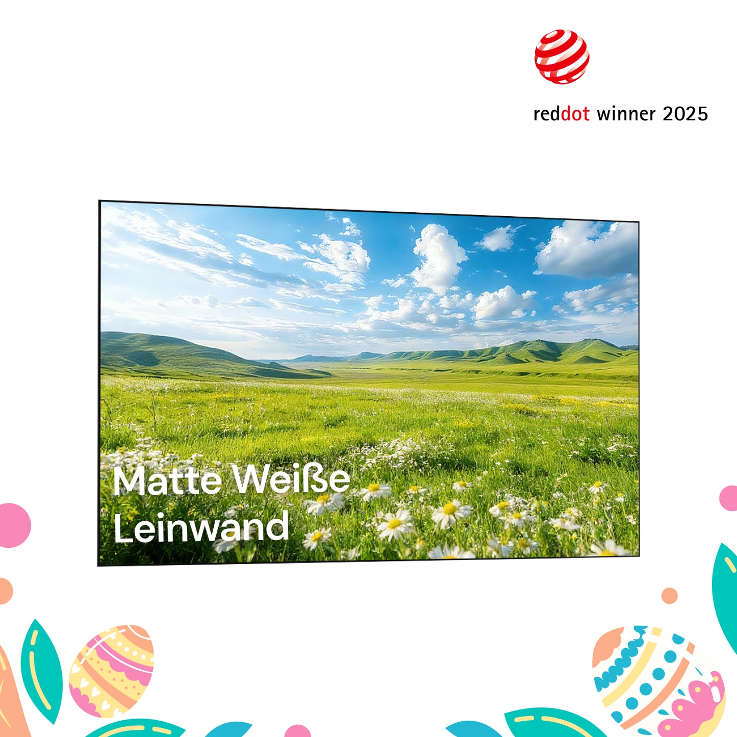 Valerion 100''–220''Mattweißer Bildschirm
