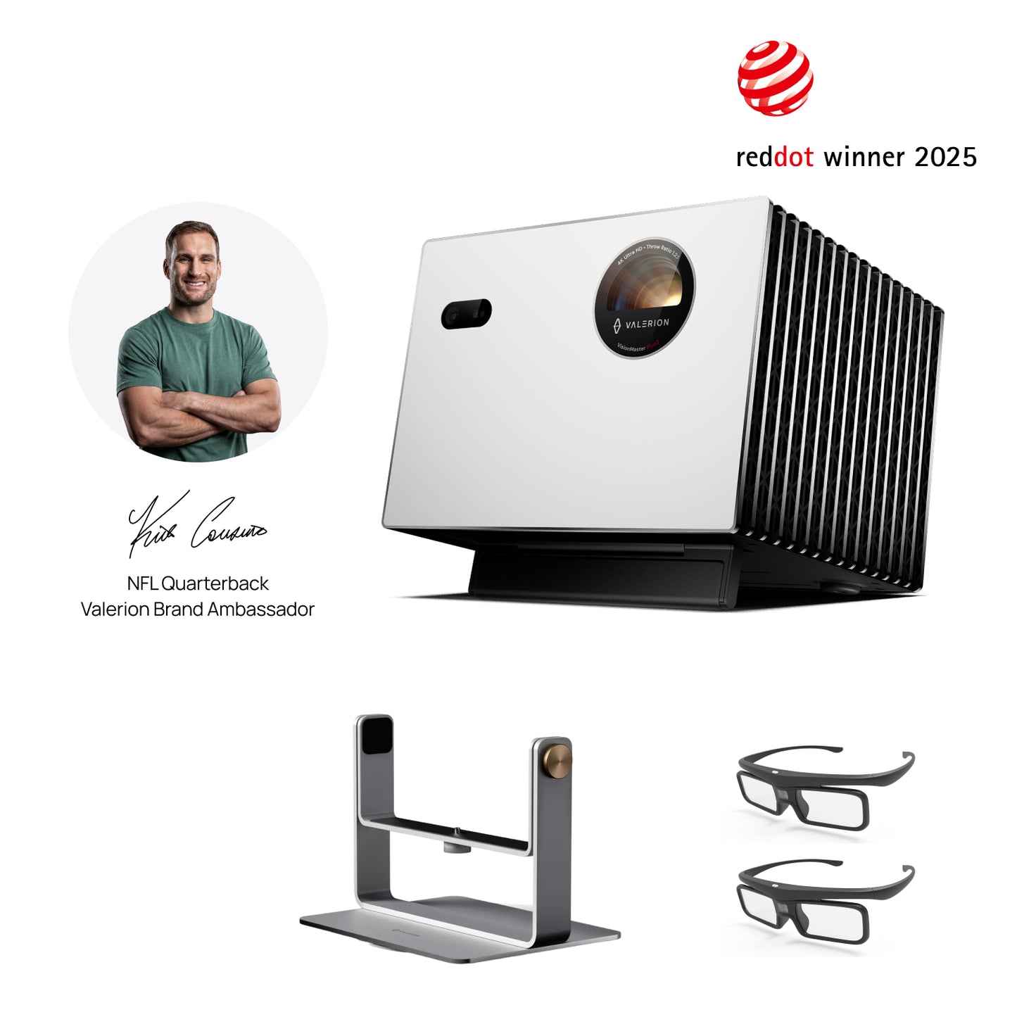AWOL Valerion StreamMaster Plus 2 + Ständer + Valerion 3D-Brille (2er-Pack)