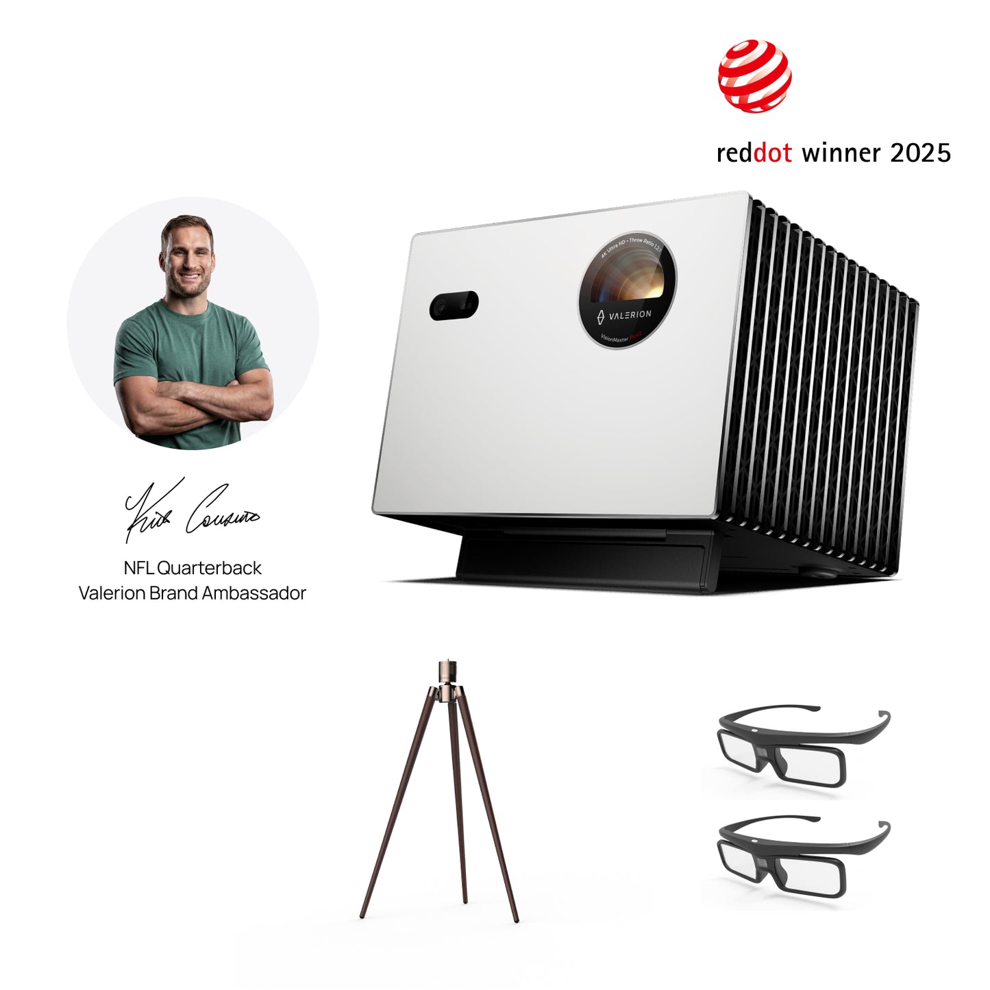 AWOL Valerion StreamMaster Plus 2 + Ständer + Valerion 3D-Brille (2er-Pack)