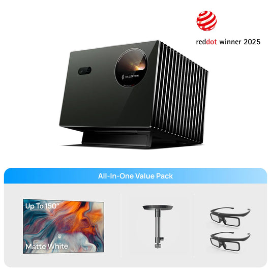 Pro2+Kostenlose weiße Leinwand & Deckenhalterung & 3D-Brille (EU & UK)