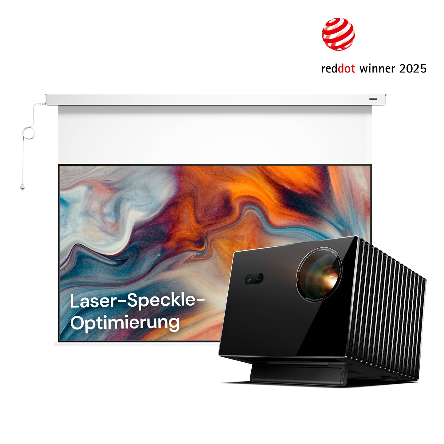 AWOL Valerion Max+ PureVision Motorisierte Matte Weiß Leinwand