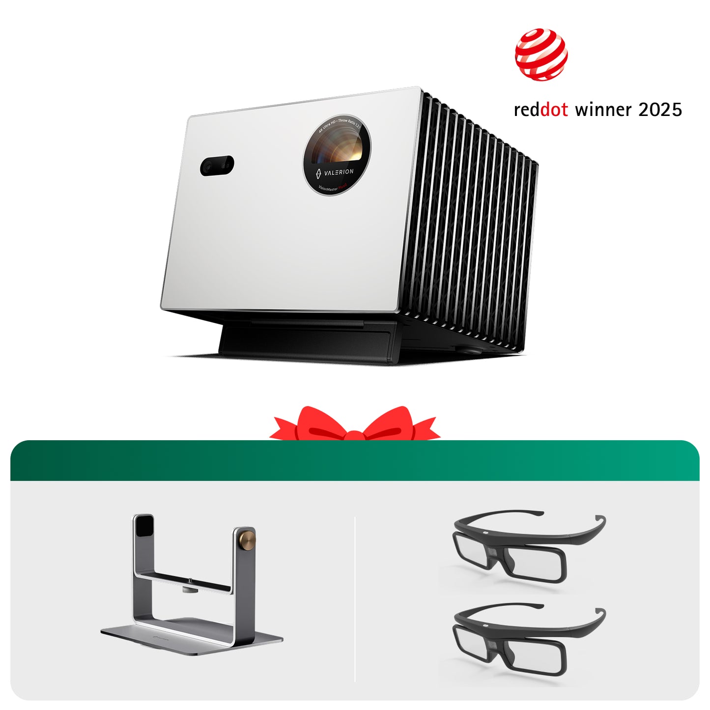 Valerion StreamMaster Plus2 + Ständer + Valerion 3D-Brille (2er-Pack)
