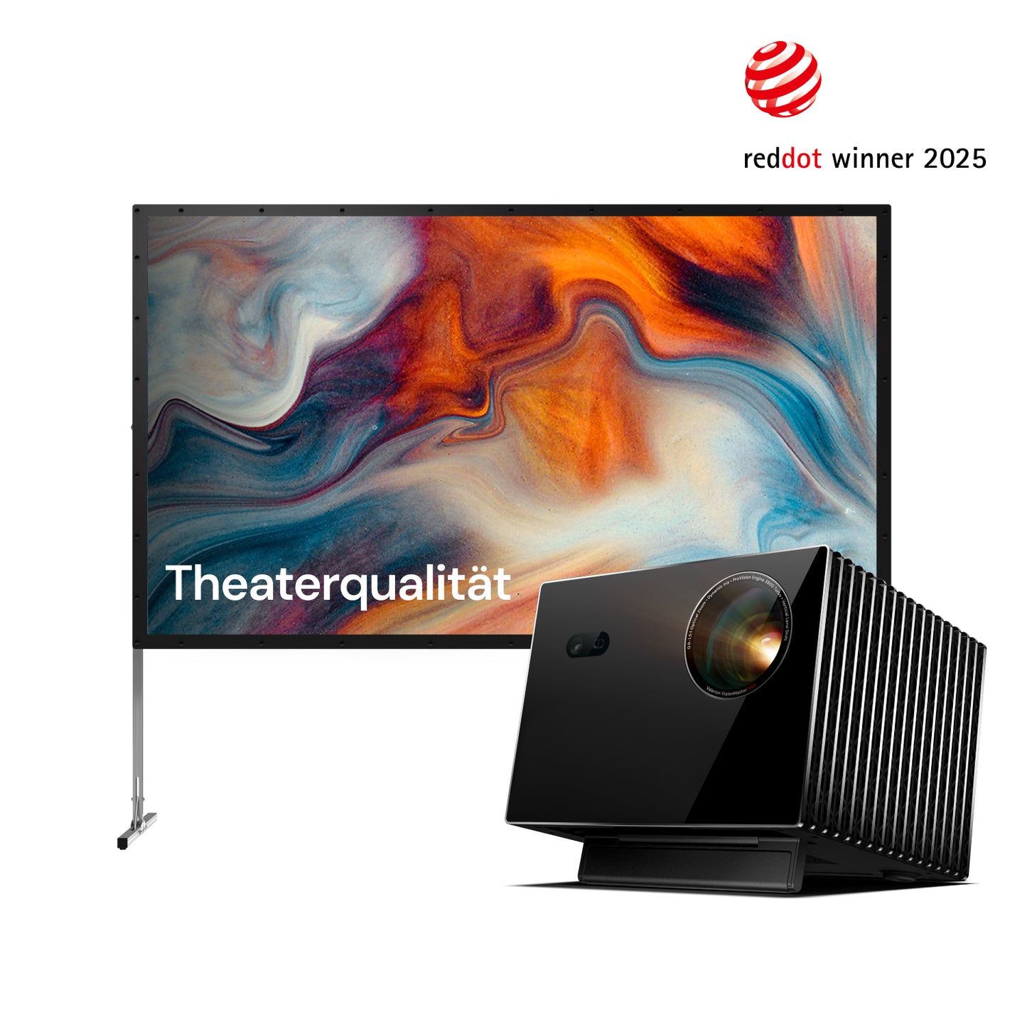 AWOL Valerion Max+Tragbare weiße Leinwand für den Außenbereich