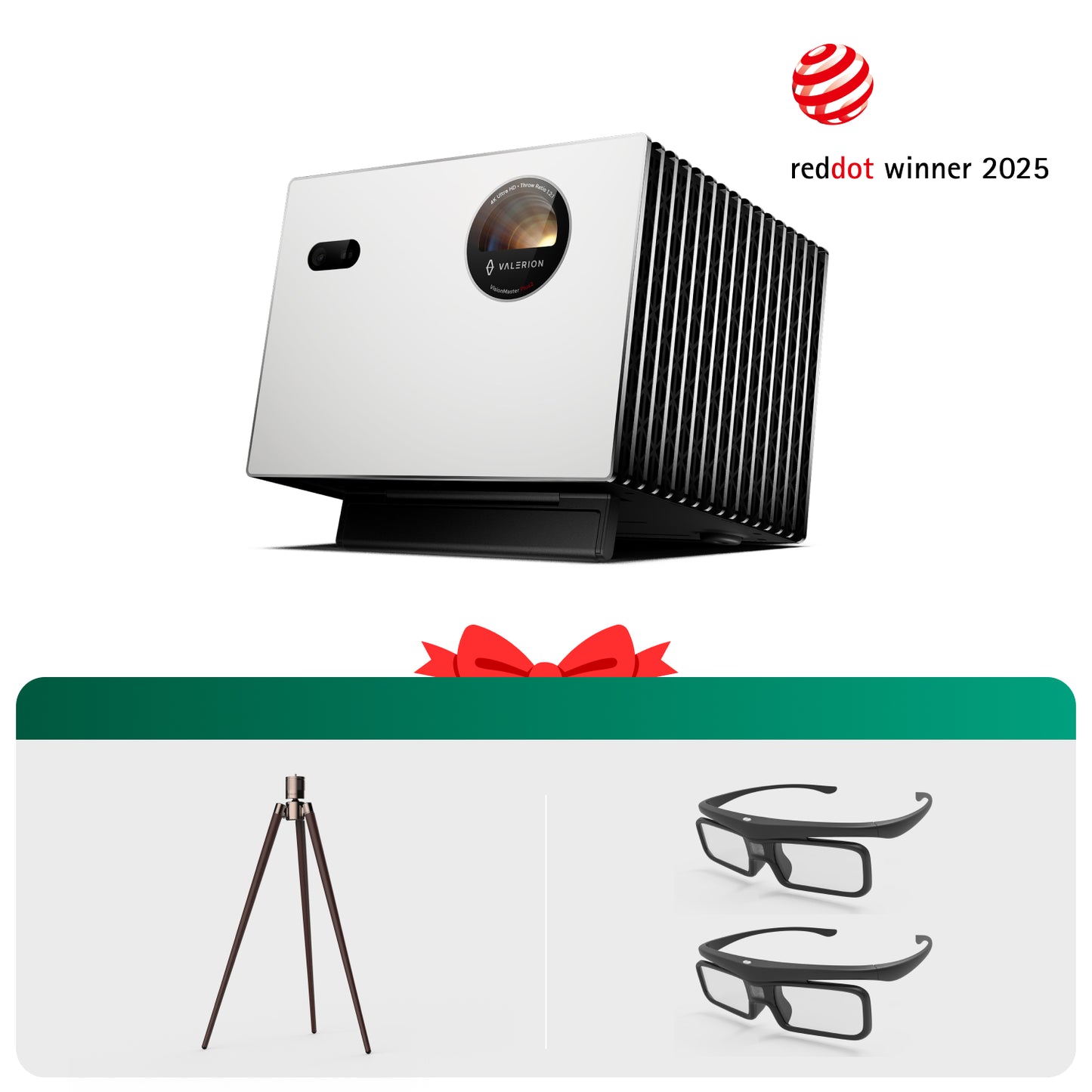 Valerion StreamMaster Plus2 + Ständer + Valerion 3D-Brille (2er-Pack)