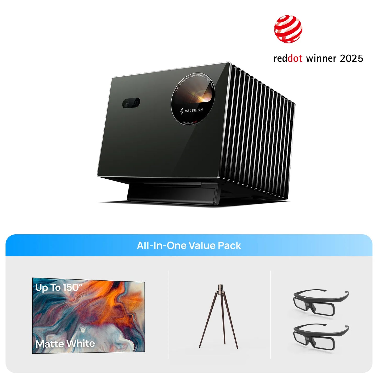 Pro2+Kostenlose weiße Leinwand & Stativ & 3D-Brille (EU & UK)